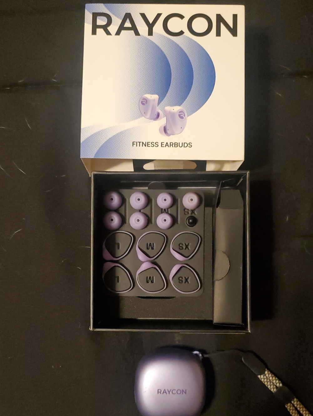 Raycon Lavender Fitness Earbuds with Case